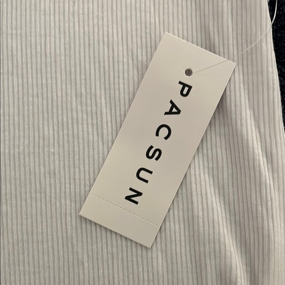 PacSun White Ribbed Crop Top - Picture 2 of 4